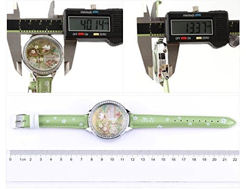 DREAMING Q&P Fq-234 Brown Leather Strap Bowknot Kitty Design Students Girls Woman Quartz Wrist Watches thumbnail 6