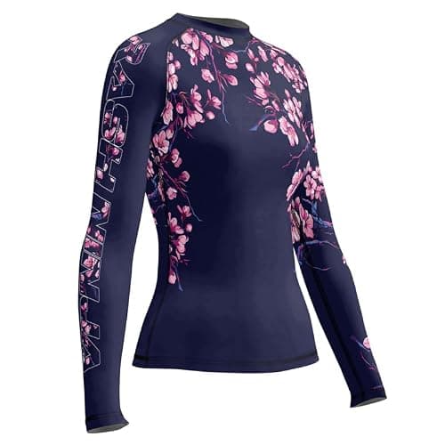 RASHNINJA Women's Samurai Rash Guard Long Sleeve Base Layer Compression Shirt - Tight Fit for BJJ MMA Jiu Jitsu Grappling thumbnail 3