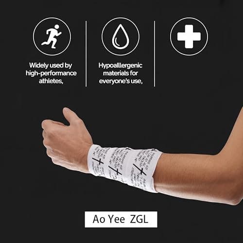 Ao Yee ZGL 2pcs Cross Christian Sports Tape with Jesus Bible Verse, 2" X 23ft Cotton Wristbands for Basketball, Football, Soccer, Gymnasts, etc. for Protection or Injury Use thumbnail 4