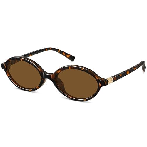 WOWSUN Retro Oval Sunglasses Womens Trendy Sun Glasses Sunnies UV400 Protection - Image 1