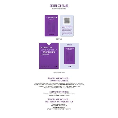 BTS WORLD TOUR 'AMATE TE STESSO: PARLARE DA TE' [IL FINALE] CODICE DIGITALE thumbnail 3
