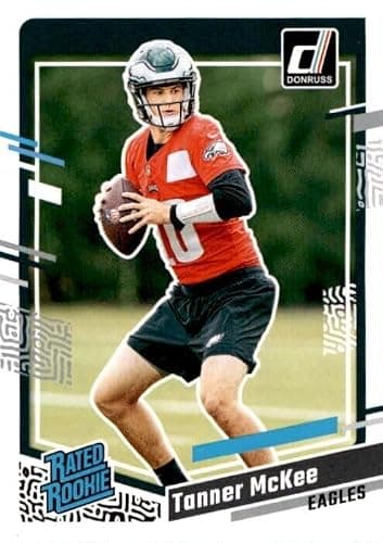 Philadelphia Eagles 2023 Donruss Factory Sealed 15 Card Team Set with Jalen Hurts and Fletcher Cox Plus Rated Rookie Cards of Jalen Carter, Nolan Smith, Tanner McKee and Tyler Steen thumbnail 8
