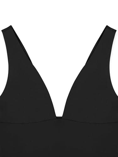 REORIA Women's Sexy Plunge Deep V Neck Sleeveless V Backless Tank Top Workout Yoga Crop Tops thumbnail 5