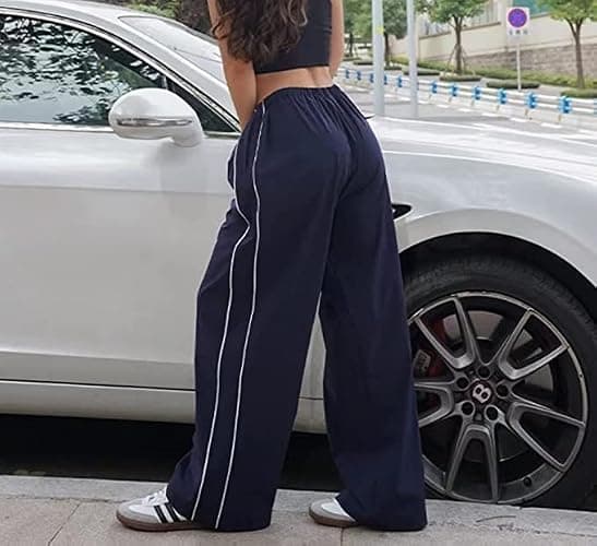 XPONNI Women's Baggy Y2K Parachute Pants thumbnail 2