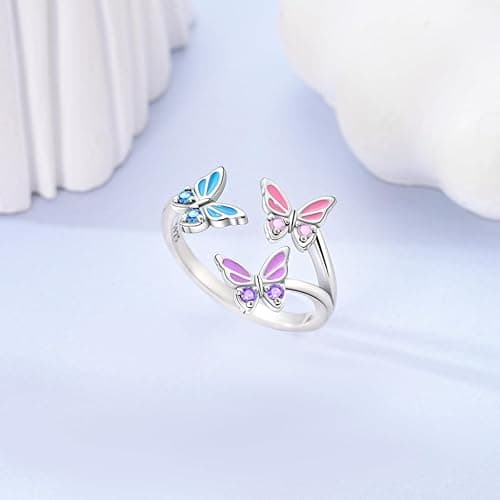 Vectoflux Adjustable 925 Sterling Silver Rings for Women - Elegant 5A CZ Dainty Hoop & Band Designs for Women, Hypoallergenic Daily Wear Jewelry with Gift Bag thumbnail 6