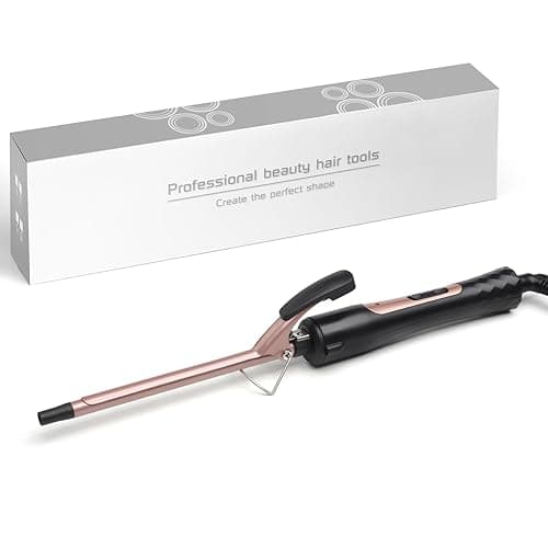 Thin Curling Iron, 3/8 Inch Small Curling Iron Wand for Short & Long Hair, Small Ceramic Barrel with 2 Temperature for Tight Curls, Include Heat Resistant Glove thumbnail 7