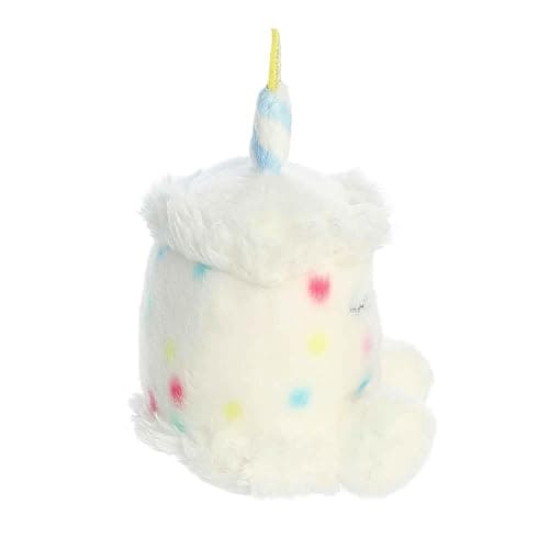 Aurora® Adorable Palm Pals™ Happy B'Day Cake Stuffed Animal - Fun Collectible Plush for Kids and Adult Collectors - Perfect for Decorating Rooms and Birthday Gifts - White 5.5 Inches thumbnail 4