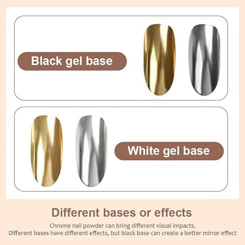 LOPHE Chrome Nail Powder, 2 Stück Glitzer-Nagelpuder-Set, Metallisches, spiegelndes Chrom-Nagelpulver, Holografisches Chrompulver mit Spiegeleffekt， Geeignet für Nagelstudios zum Selbermachen thumbnail 4