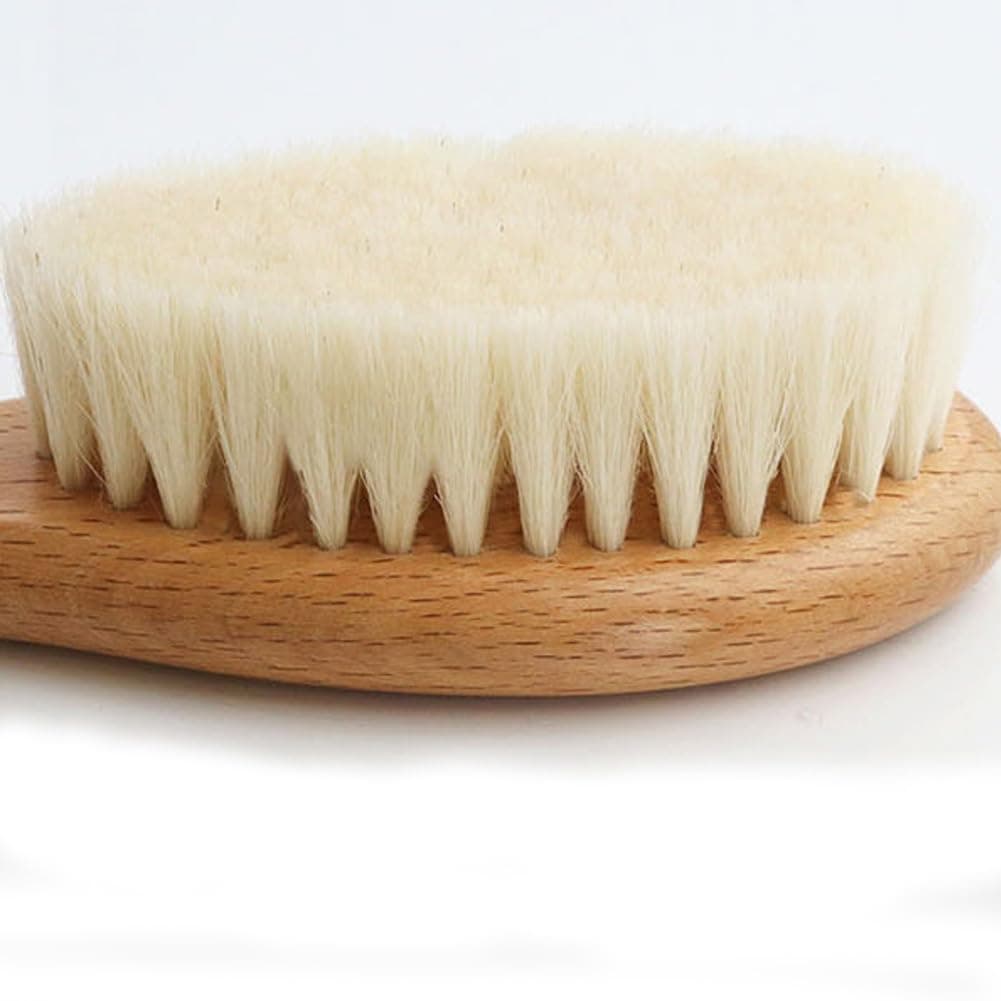 Baby Hair Brush Set – 2 Pcs Natural Soft Goat Bristle & Wooden Handle Brush for Newborns & Toddlers | Cradle Cap Brush for Boys & Girls | Gentle Baby Essentials, Registry Gift thumbnail 6