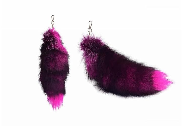 GorinsKani 3 Pcs Fluffy false Tail Cosplay Tail Handbag Keychain Costume for Kids Adult Hook pendant thumbnail 2