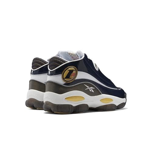 Reebok Mens The Answer DMX Faux Leather Fitness Basketball Shoes - 11 - Collegiate Navy/Ftwr White/Rbk Brass thumbnail 4