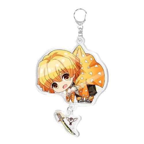 Puruuige Ghost Slayer 5PCS Keychain 2.4in/6cm, Super Cute Anime Tanjiro Kamado Nezuko Kamado Zenitsu Agatsuma Giyu Tomioka Inosuke Hashibira Keychain for Anime Fans thumbnail 4