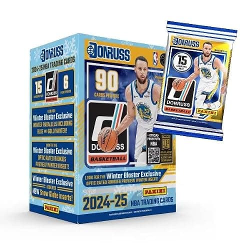 2024-25 Panini NBA Donruss Basketball Trading Card Blaster Box (Winter Blaster Exclusive Optic Rated Rookies Preview Winter Inserts) thumbnail 2
