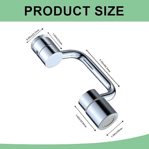 SELLO 1080° Rotating Faucet Extender for Bathroom Sink, Sink Water Faucet Aerator with Brass Extension, Sink Extender with Adjustable Swivel Arm, Fit to Faucet Threads G1/2, 15/16”, and 55/64” thumbnail 2