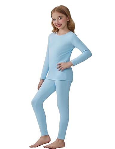 Arshiner Girls Clothes 2 Piece Fall Outfits Slim Long Sleeve Shirt and Leggings Set Kids Thermal Underwear sets thumbnail 2