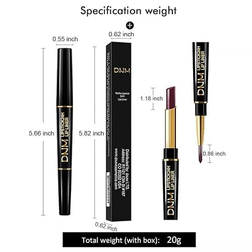 Kaely 2-in-1 Chestnut Antique Rose Lip Liner & Lipstick Set Kit for Women, Matte Lips Kit with Lip Liner Lip Stains Long Lasting Waterproof 24 Hour Lipstick and Lip Liners Combo Lipliners Pencil 04 thumbnail 6