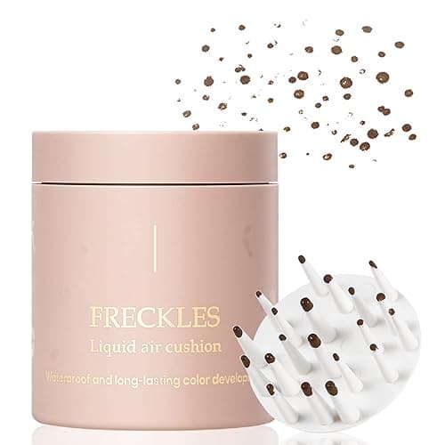 Erinde Upgrade Liquid Freckle Pen, Fake Freckles Stamp Air Cushion, Long Lasting Waterproof Quick Dry Lifelike Magic Freckles Stamp Marker for Natural Sunkissed Makeup, 01 Saddle Brown - 01# Saddle Brown