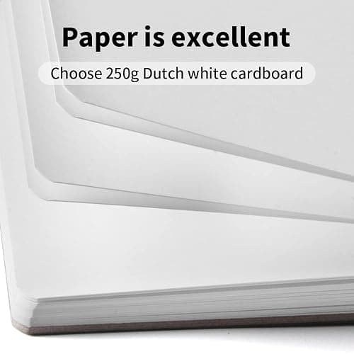 Rosered Hardcover Sketchbook Square Hardbound Sketch Journal 4.7 x 4.7 Inch 42 Sheets Art Book 250GSM Ultra Smooth Paper Ideal for Pencils,Water Color Pen,Marker Pen thumbnail 4