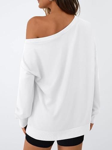 AUTOMET Women Off the Shoulder Sweatshirt Oversized Tops Fall Outfits 2025 Y2k Clothes Fashion Clothing Trendy Top thumbnail 4