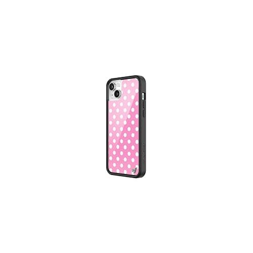 Wildflower Cases - Compatible with Apple iPhone 13/14 | Protective Black Bumper, 4ft Drop Test Certified, Women Owned Small Business | Pink Polka Dot - Bright Spot Aesthetic Cute Trendy thumbnail 2