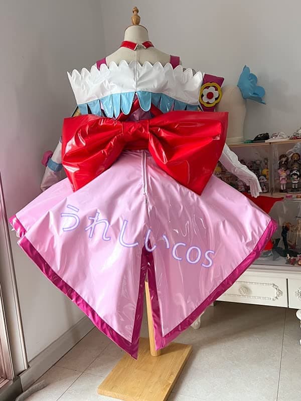 [2200] Delicious Party Pretty Cure "Cure Spicy Yui Kazumi / Cure Precious Role Cosplay Costume + Wig "Shoes Sold Separately" thumbnail 4