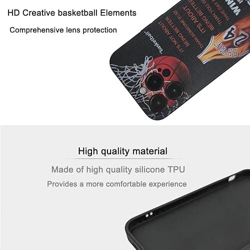 YTVCCAFDZ Compatible with iPhone 14 pro max case Soft Silicone Cool Sports Basketball nti-Scratch Shockproof Phone case iPhone 14 pro max Suitable for Boys Girls Men Women Teenagers 6.7 inch thumbnail 3