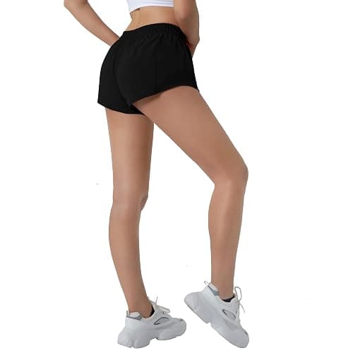 Aurefin Running Shorts for Women,Quick Dry Athletic Sports Shorts Lightweight Active Workout Gym Shorts with Zip Pocket thumbnail 5