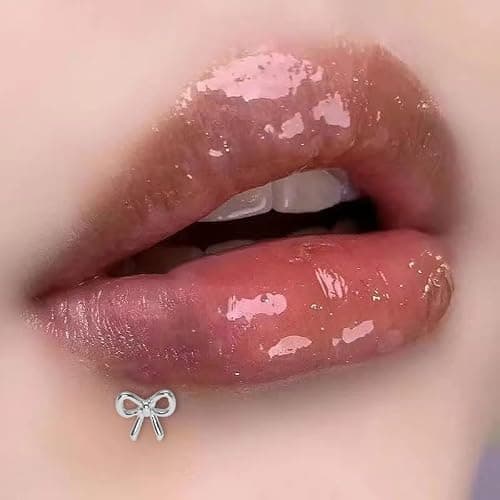 Zynova 16G Bowknot Cartilage Stud Earrings for Women Simple Stainless Steel Bow Flat Back Studs Earrings Labret Lip Rings Cartilage Piercing Jewelry thumbnail 3