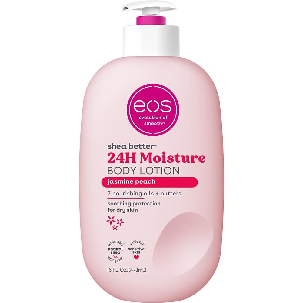 Eos Loción Corporal Shea Better - Jasmine Peach | Hidratación 24H, Ligera y No Grasosa | Hecha con Karité Natural | Vegana | 16 Onzas Líquidas - Image 1