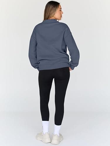 Trendy Queen Womens Oversized Sweatshirts Turtleneck Pullover Long Sleeve Hoodies Tops Fall Fashion Outfits 2025 Clothes thumbnail 4