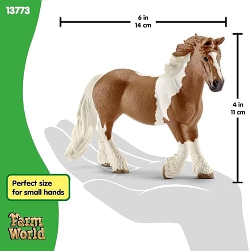 Schleich Farm World Realistic Tinker Mare Horse Figurine - Highly Detailed and Durable Farm Animal Toy, Fun and Educational Play for Boys and Girls, Gift for Kids Ages 3+ thumbnail 3