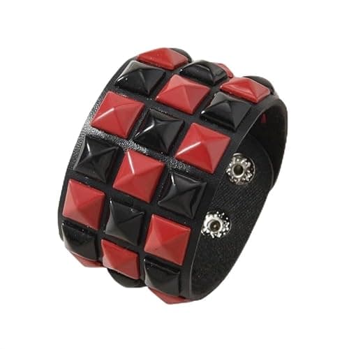 Studded Emo Bracelets Punk Goth Grunge Wristband Scene Accessories Dopamine Colored Choices for Women and Men 80s - Image 1