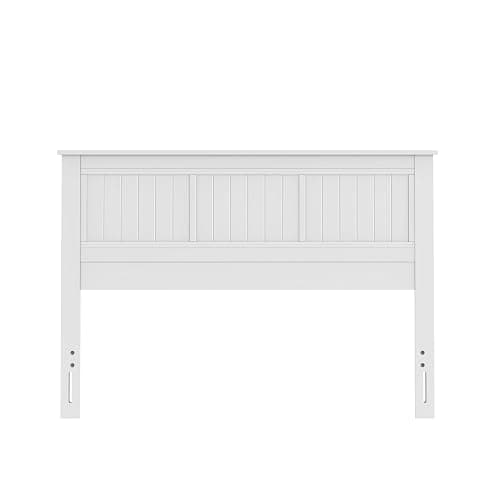 ComfIQ Serene Solid Wood Window-Pane Panel Headboard – Easy Assembly, Casual Coastal Style – Queen Size in White thumbnail 7