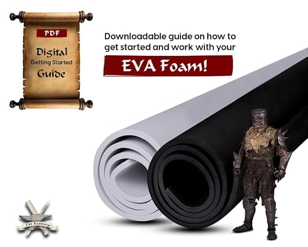 Shape Retention EVA Cosplay Foam 2mm (1mm-10mm) 14x39 inch Black or White High Density EVA Foam Sheets. Premium 85 kg/m3 Heat Shape Material for DIY Convention or Halloween Costumes by The Foamory thumbnail 8