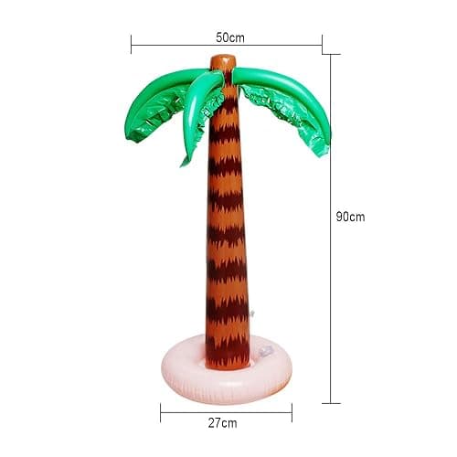 Inflatable Palm Tree Decoration, 2 Pack Jumbo Coconut Trees Beach Backdrop Favor Tropical Blow Up Hawaiian Summer Party Decor for Hawaiian Luau Party Decoration thumbnail 3