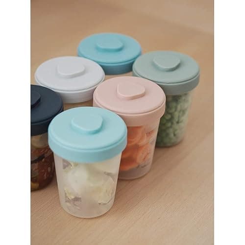 BÉABA, Lot de 12 Portions Conservation et 2 Cuillères Silicone, Clip, Pots empilables et emboîtables, 100% hermétique, Graduation, Congélation, Lait Maternel (2x90 ml & 4x150 ml & 6x250ml), Eucalyptus thumbnail 6