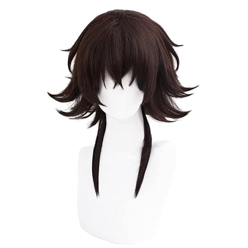 Shqncoh Anime Tetcho Suehiro Tetchou Suehiro Wig Brown Short Curly Party Hair Halloween Cosplay Props Accessory - Image 1