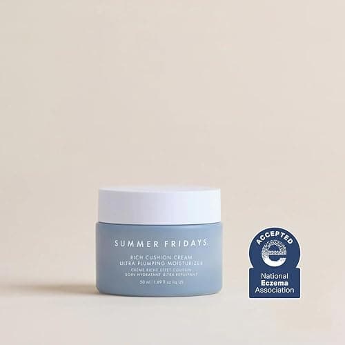 Summer Fridays Rich Cushion Face Cream - Ultra Plumping Barrier Repair Cream + Makeup Primer - Infuses Skin with Rich Hydration from Glycerin + Squalane - Non-Comedogenic + Fragrance-Free (1.69 Oz) thumbnail 2
