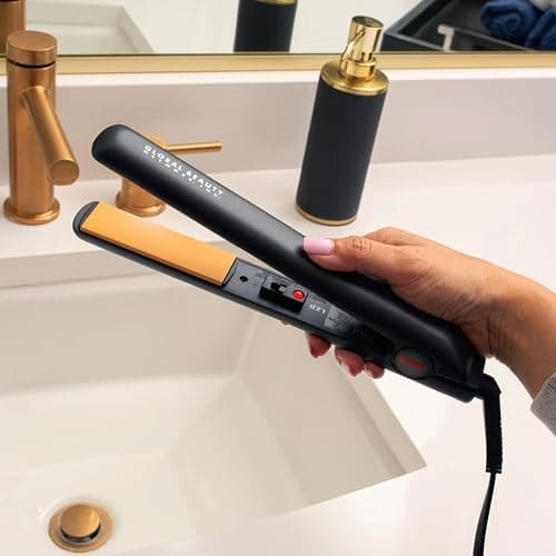 CHI Original Ceramic Flat Iron, Straightener For A Smooth Finish, Ceramic Floating Plates, Quick Heat Up, Analog On/Off Switch, 1" Black thumbnail 4