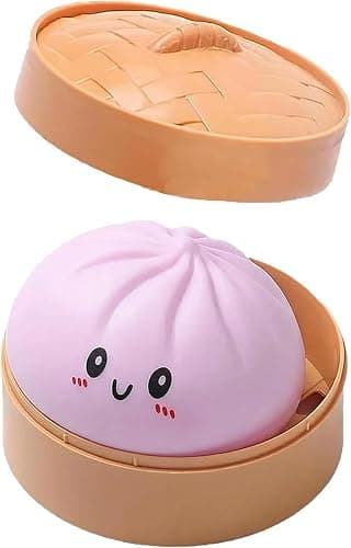 Ghost Dumpling Squishies Toys, Dumplings Stress Balls for Adults Fidget Toy with Steamer,Relief Fidget Sensory for Holiday & Birthday Gifts 1pcs thumbnail 2