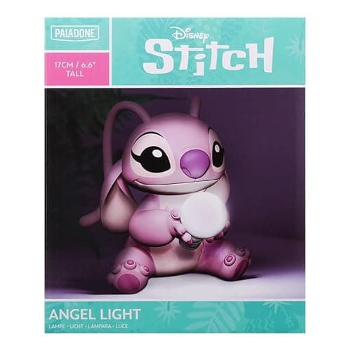 Angel Light - Officially Licensed Lilo and Stitch Lamp, Disney Collectible Gift, Bedside Table Bedroom Night Light Decor | Paladone, Pink thumbnail 6