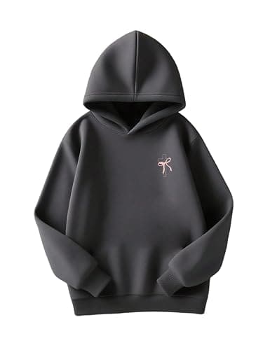 SOLY HUX Girl's Graphic Hoodies Bow Cute Sweatshirts Long Sleeve Hooded Pullover Tops Preppy Clothes thumbnail 3