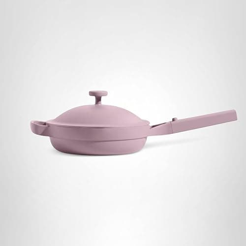 Our Place Mini Always Pan | 8.5" Ceramic Pan with Modular Lid & Beechwood Spatula | Patented 10-in-1 Nonstick, Non-Toxic Cookware Made Without PFAS | Induction & Oven-Safe up to 450°F | Lavender thumbnail 7