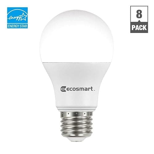 Ecosmart 8 Pack LED A19 Light bulb, 60w Equivalent (A19 Daylight) thumbnail 4
