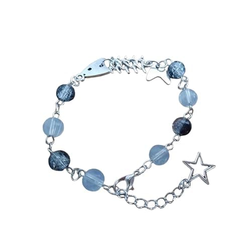 TYATVS Whimsy Twee Fish Bracelet for Women Whimsical Star Beaded Bracelets Y2k Aesthetic 2000s Punk Accessories thumbnail 5