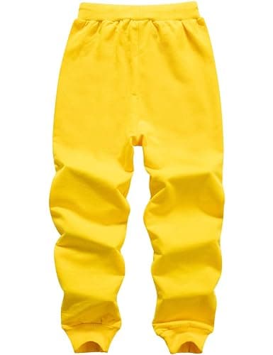 WIYOSHY Kids' Solid Color Drawstring Cotton Sweatpants Jogger Pants for Boys & Girls thumbnail 2