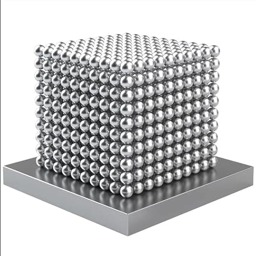 Silver 1000PCS Creative Magnetic Building Balls, Adult DIY Fidget Kit, Stress Relief Toy for Adults Only, Modern Desktop Ornament & Relaxation Gift for Home and Office A2 thumbnail 5