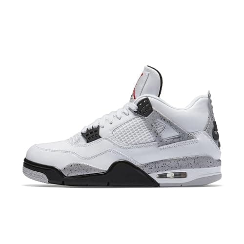Nike Mens Air Jordan 4 Retro Basketball Shoe, SUMMIT WHITE/FIRE RED-CEMENT GREY-BLACK, 7.5 UK (8.5 US) - Image 1
