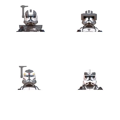 Wolfpack Clone Troopers 14pcs Heavy Troopers Army figs Set Battle Pack with Accessories Gray thumbnail 2