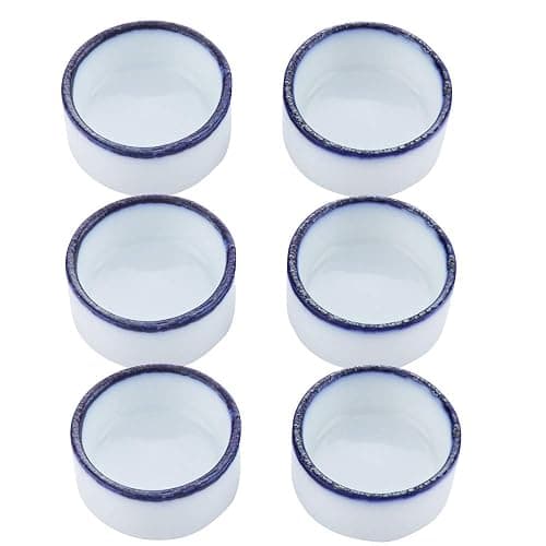 6 Pcs Spider Micro Water Bowl Mini Ceramic Dish for Spider Tarantula Millipede Tiny Reptile (Small: 0.86" D, 0.43" H) - Image 1